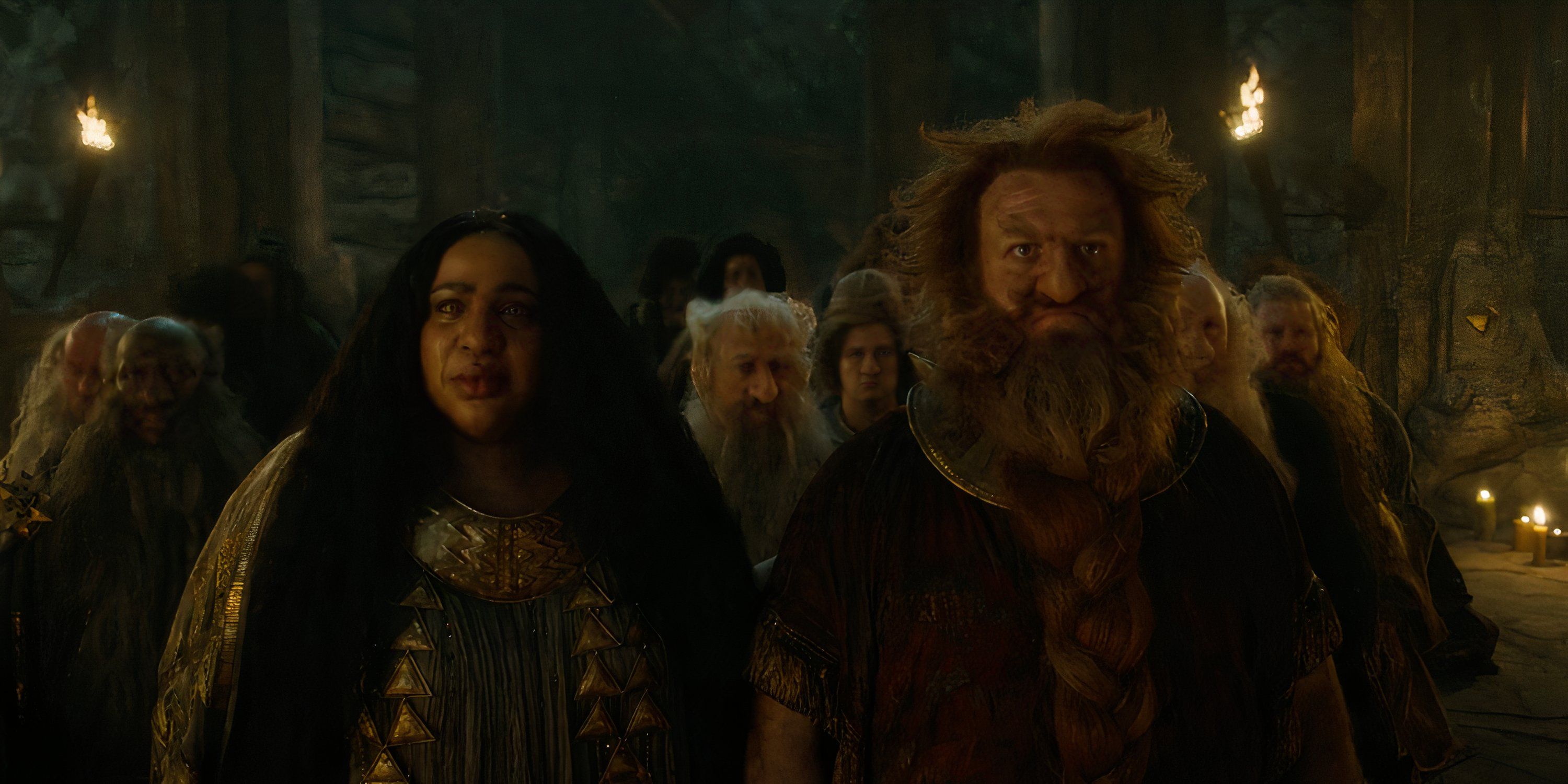 Durin and Disa mourn the king in Rings of Power