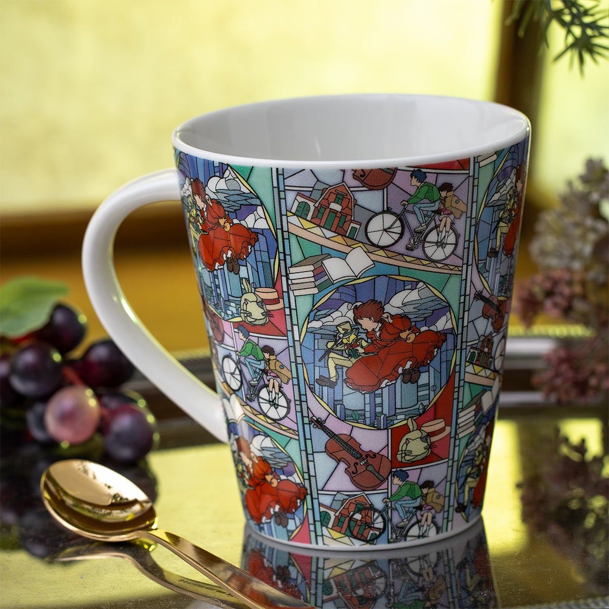 Studio Ghibli's Howl's Moving Castle Stained Glass-Style Mug Gives Starbucks a Run for Its Money