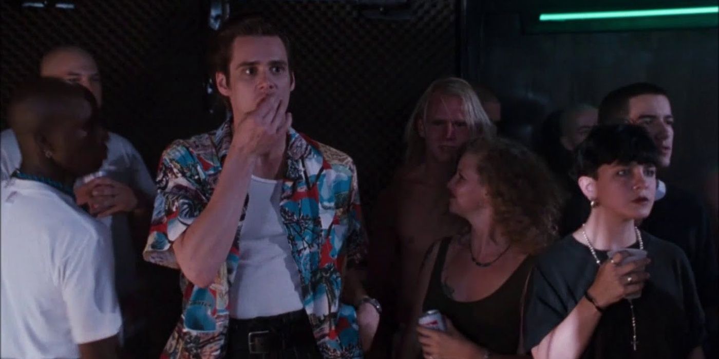 Ace Ventura at a Cannibal Corpse concert in Ace Ventura Pete Detective