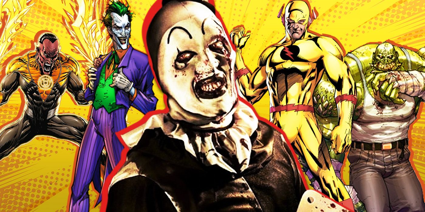 Art the Clown, Sinestro, Joker, Reverse-Flash, Killer Croc