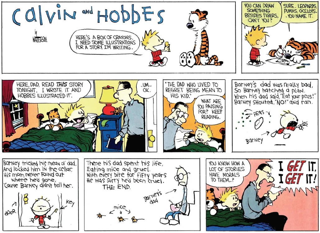 Los 10 cómics más divertidos de Calvin y Hobbes antes de dormir