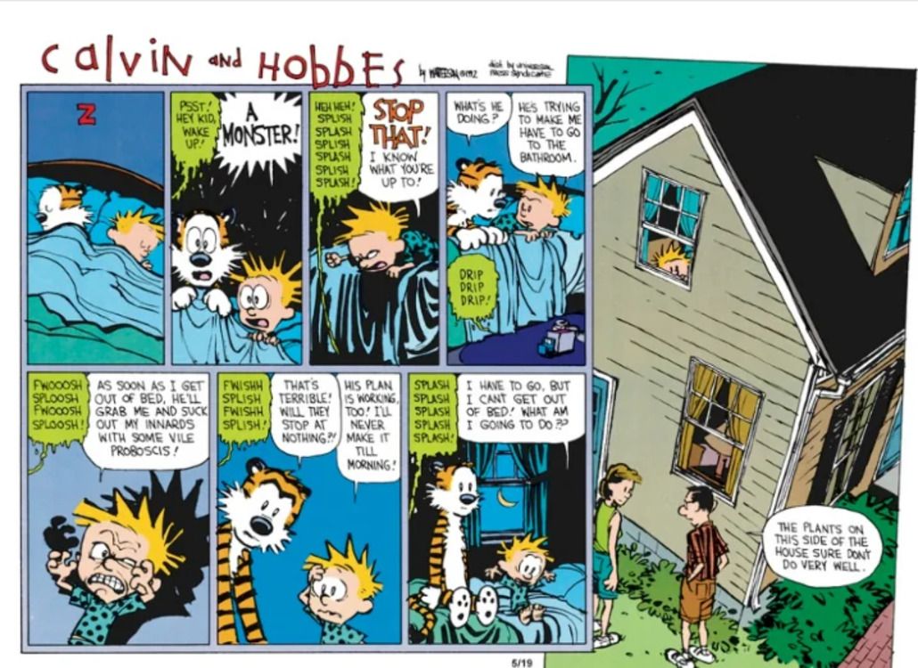 Las 10 tiras cómicas de Calvin y Hobbes más espeluznantes, clasificadas