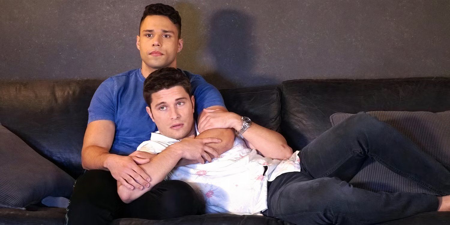 Carlos and T.K. cuddle on a couch in 9-1-1: Lone Star