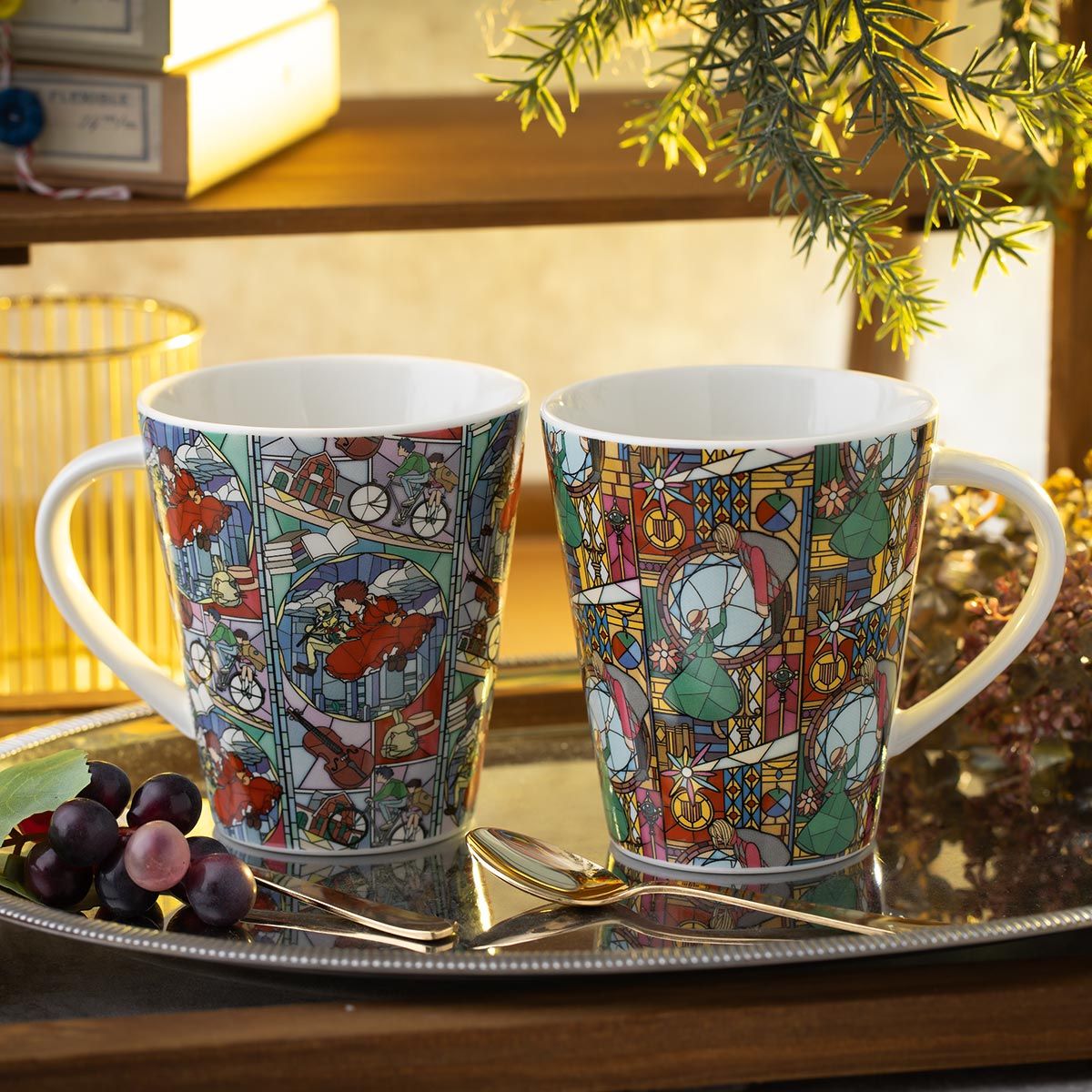 Studio Ghibli's Howl's Moving Castle Stained Glass-Style Mug Gives Starbucks a Run for Its Money