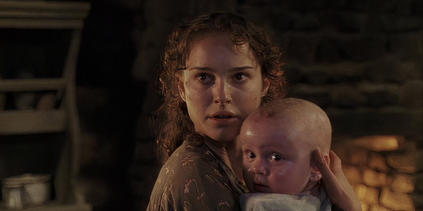 Natalie Portman hält ein Baby in Cold Mountain