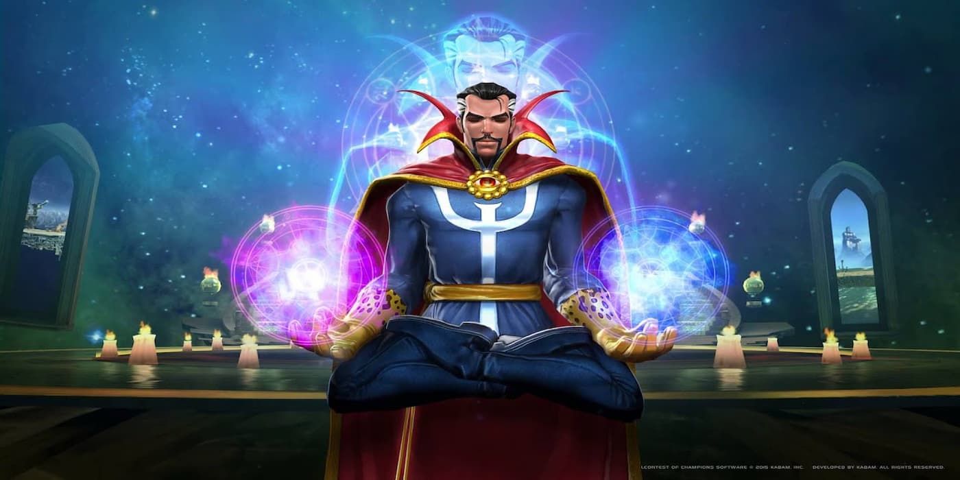 Doutor Estranho usando magia no Marvel Contest of Champions