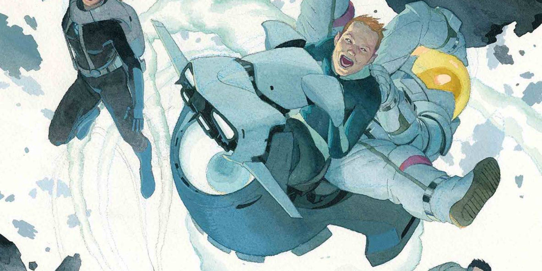 Franklin Richards takes a joy ride on an Air Jet Cycle