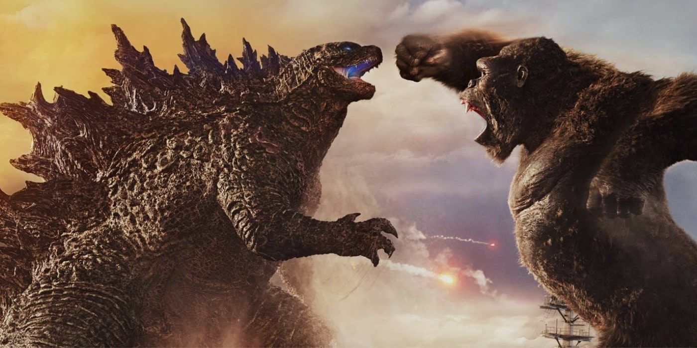 Godzilla and King Kong charge into battle