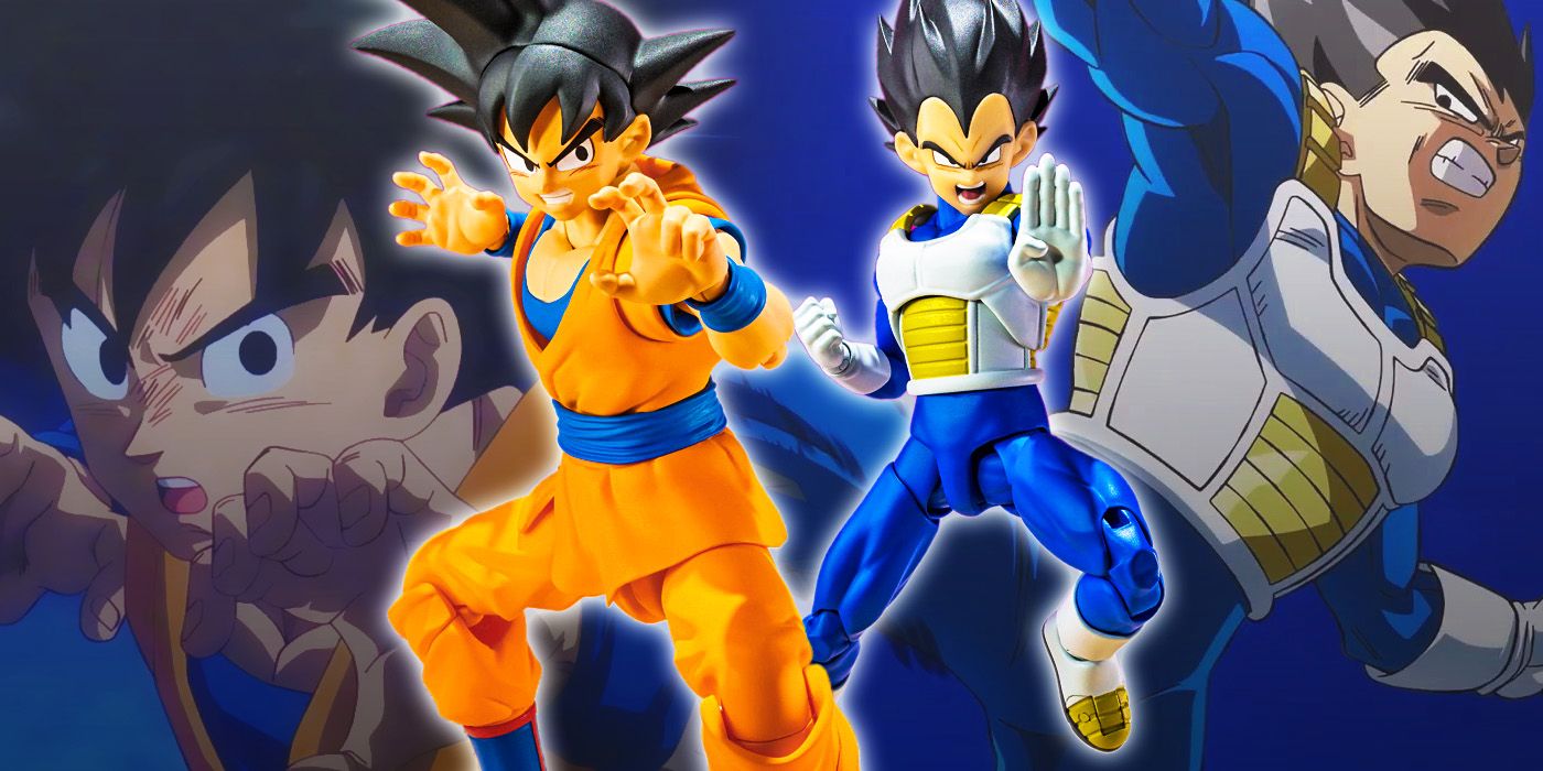 New Bandai anime action figures of Goku and Vegeta from Dragon Ball Daima