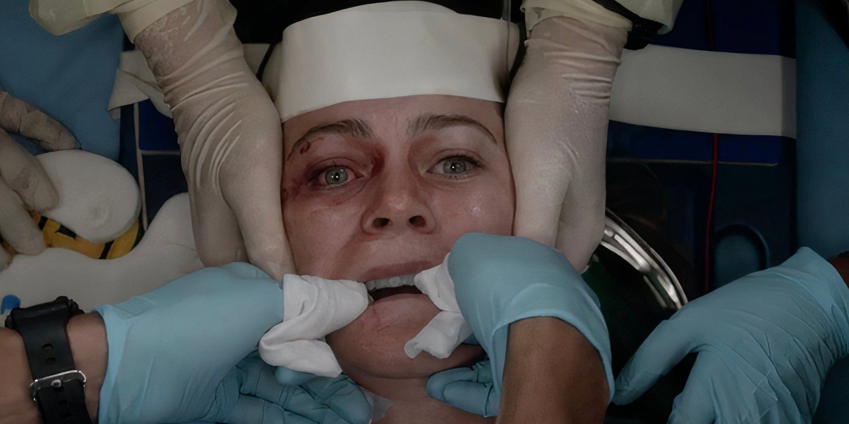 Meredith Grey is getting her jaw rebroken on Grey's Anatomy.