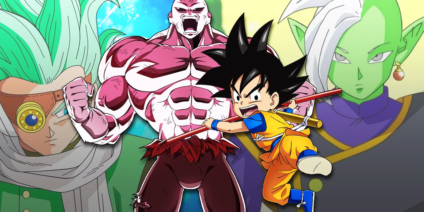 Jiren, Goku, Granolah, and Zamasu