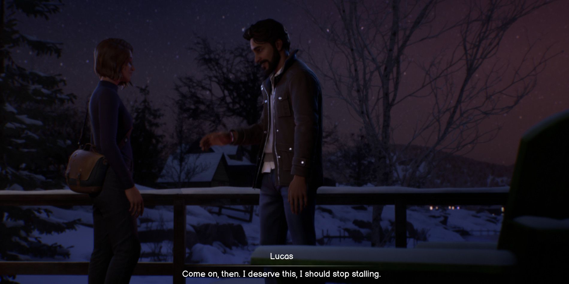 Lucas conversando com Max em Life is Strange: Double Exposure