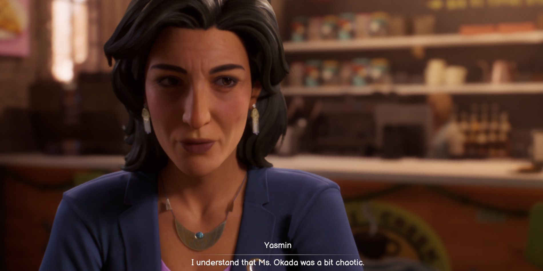 Yasmin falando sobre Maya em Life is Strange: Double Exposure