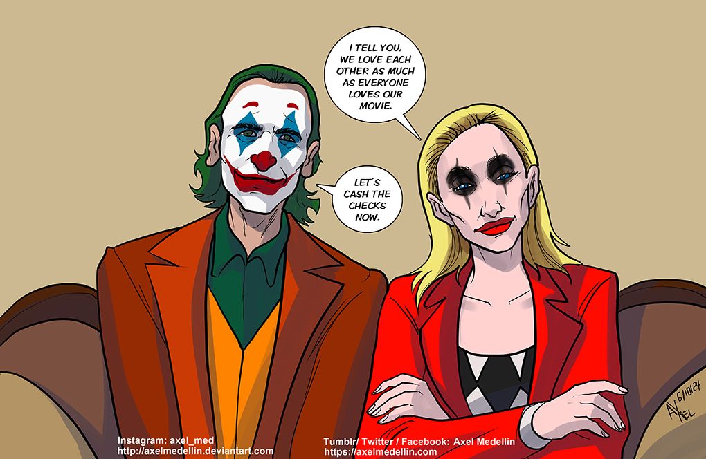 Line it is Drawn: Joker and Harley Quinn as Famous Couples Through History