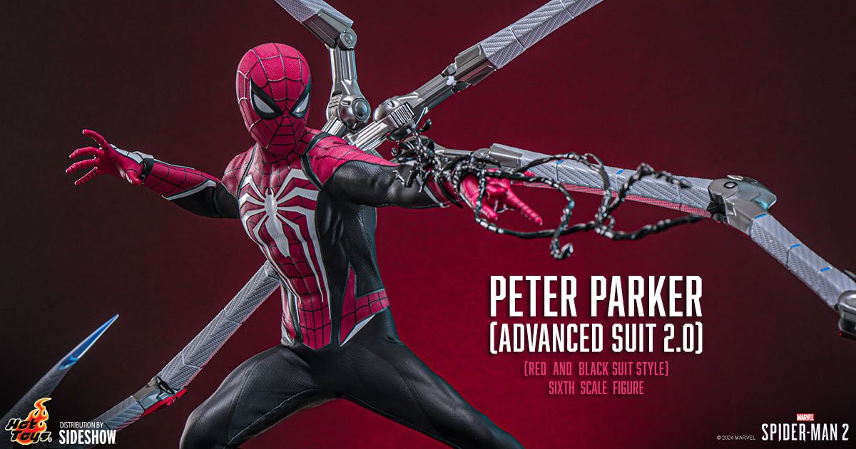 New Marvels Spider-Man 2 Peter Parker Advanced Suit 2.0 Is Swinging in This Month