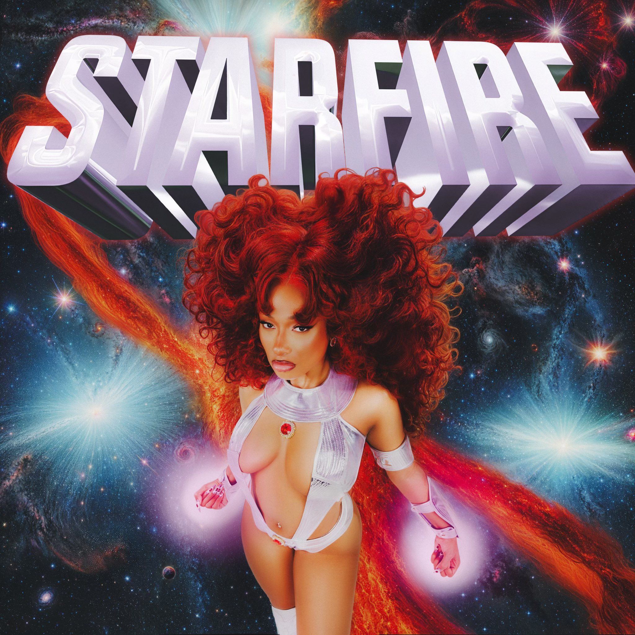 Megan Thee Stallion Stuns With Starfire Halloween Costume