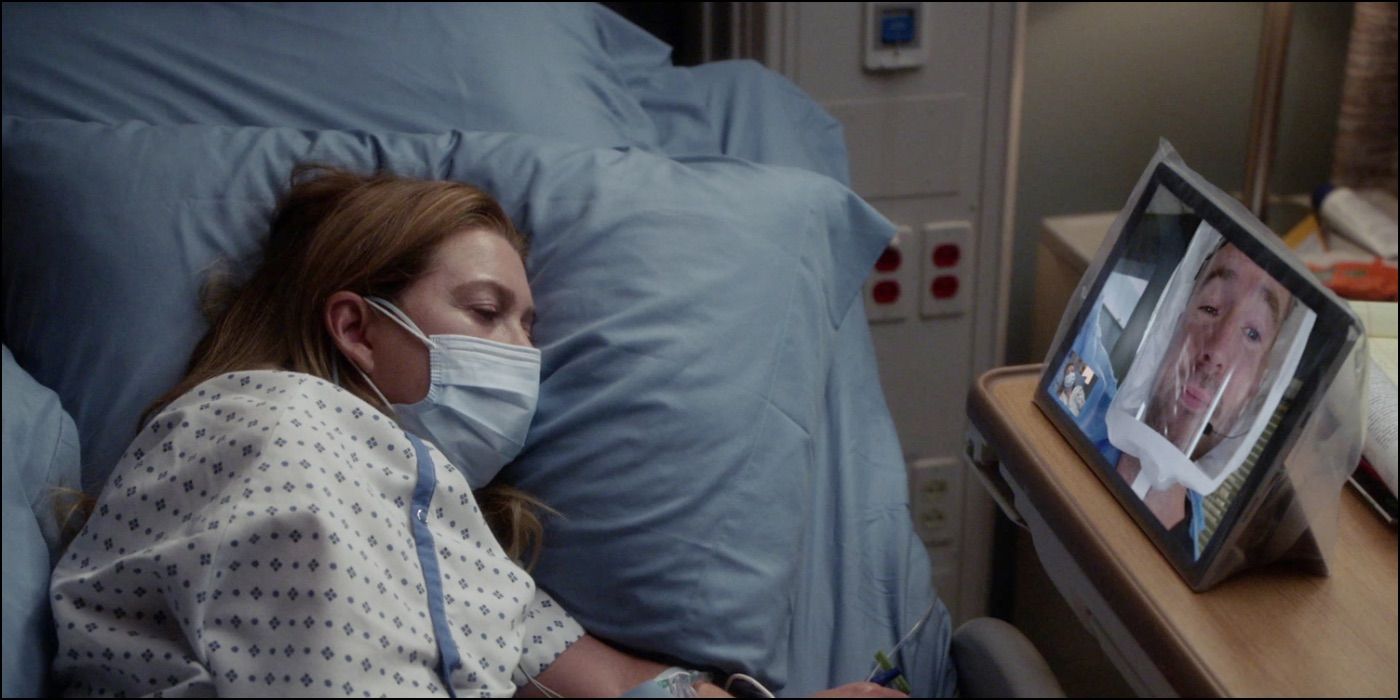 Meredith video calling Cormac in Grey's Anatomy