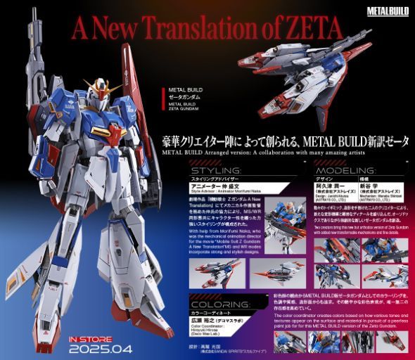 Bandai представляет свою новую металлическую сборку Zeta Gundam в точной копии фигурки