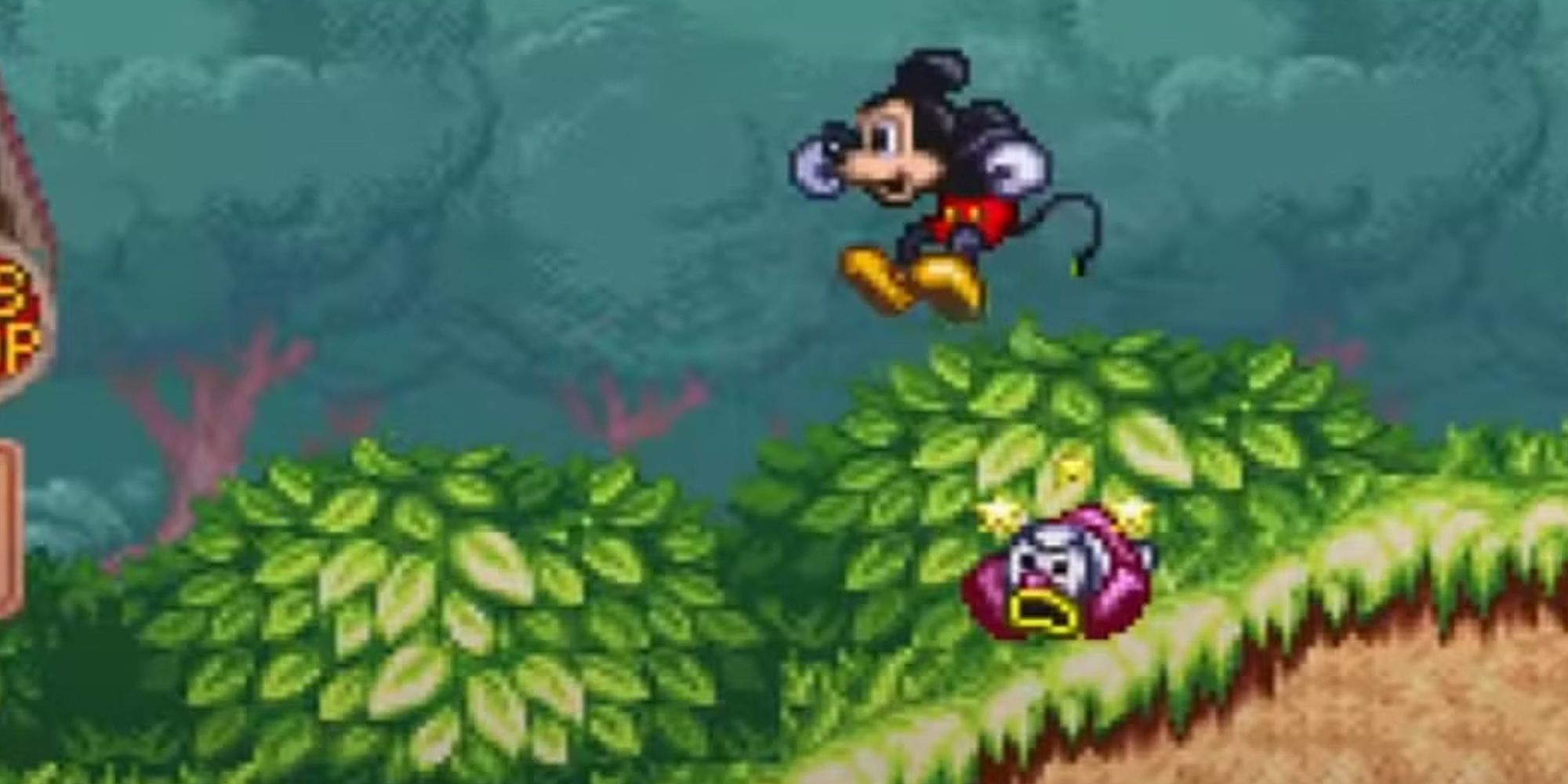 Mickey Mouse en el juego de Sega Genesis The Great Circus Mystery