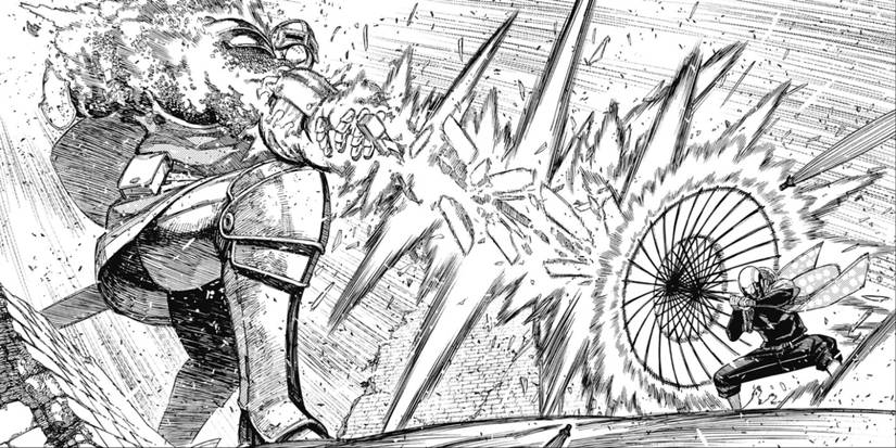 Unji Zuma fighting in Dandadan manga.