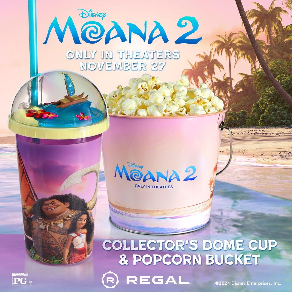 Se revelan el cubo de palomitas de maíz y el barco Nacho de Moana 2