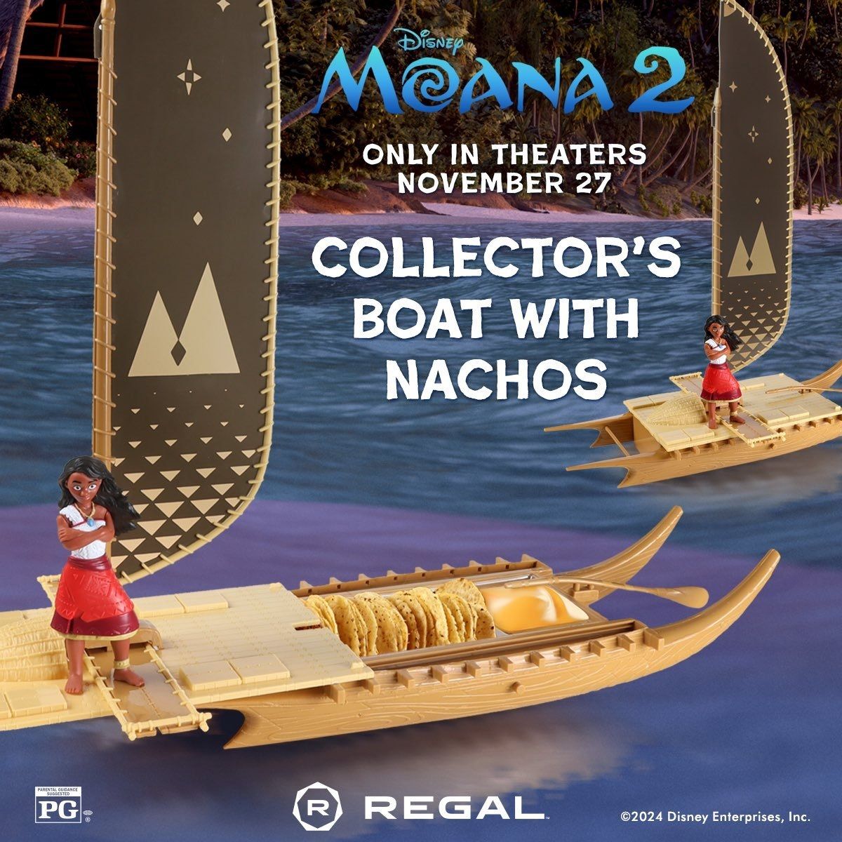 Se revelan el cubo de palomitas de maíz y el barco Nacho de Moana 2