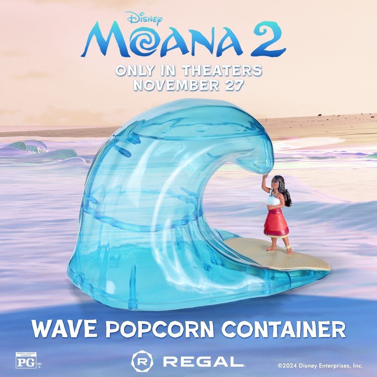 Moana 2 popcorn containers