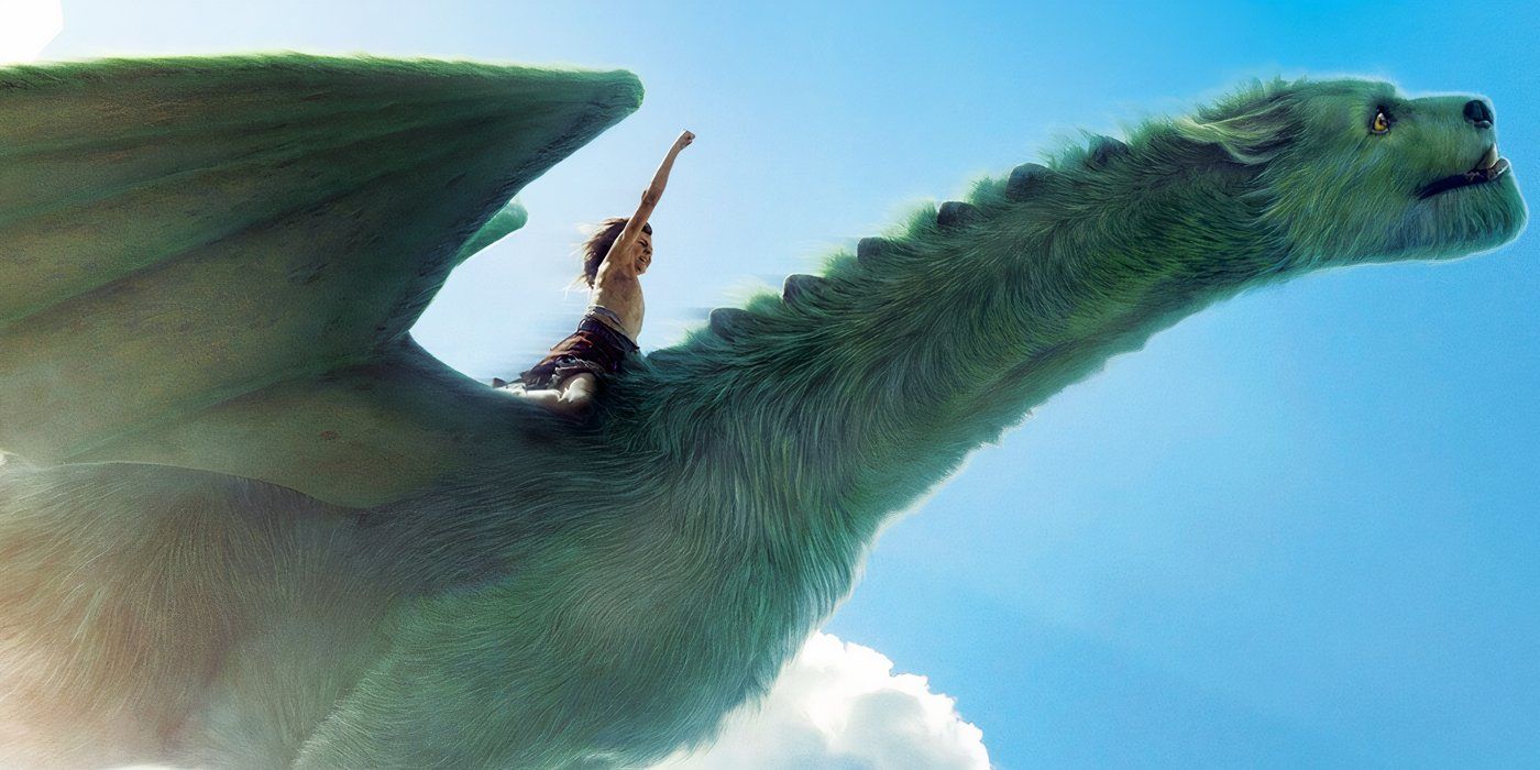 A promotional image for Pete's Dragon of Pete on Elliot.