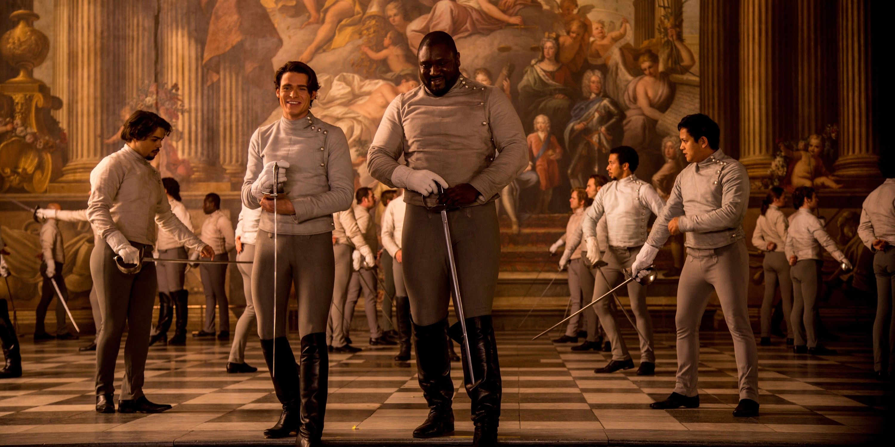 Richard Madden and Nonso Anozie in Cinderella