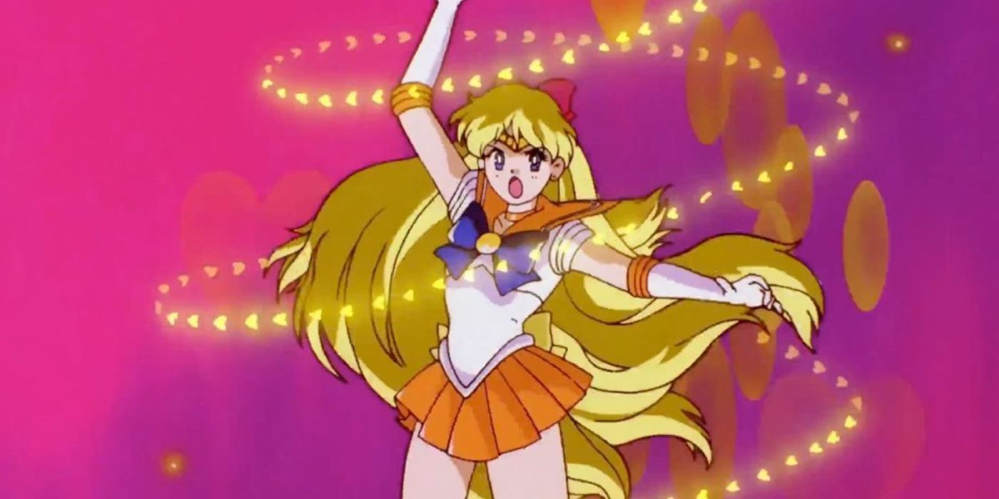 Sailor Venus usa Love Chain em Sailor Moon.