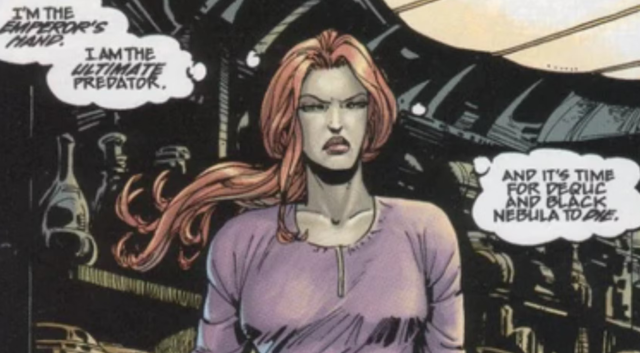 Mara Jade reflects on her position as the Emperor's Hand in Mara Jade, by the Emperor's Hand.