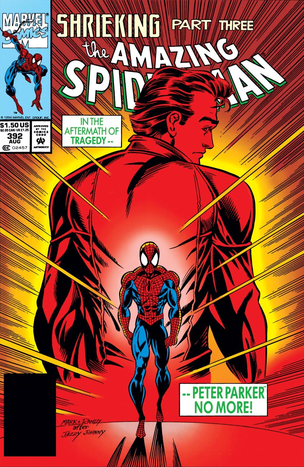 La portada de Amazing Spider-Man #392