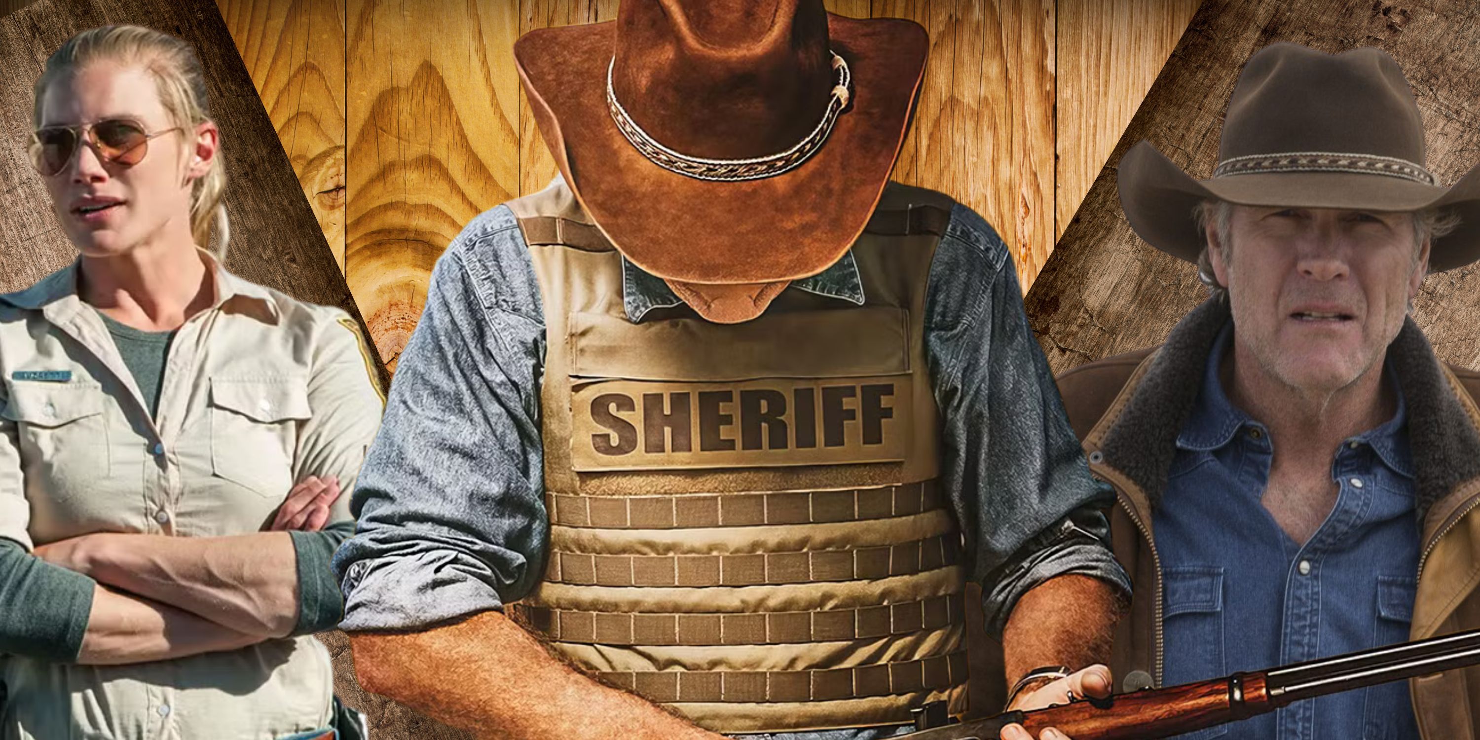 composite image Longmire characters