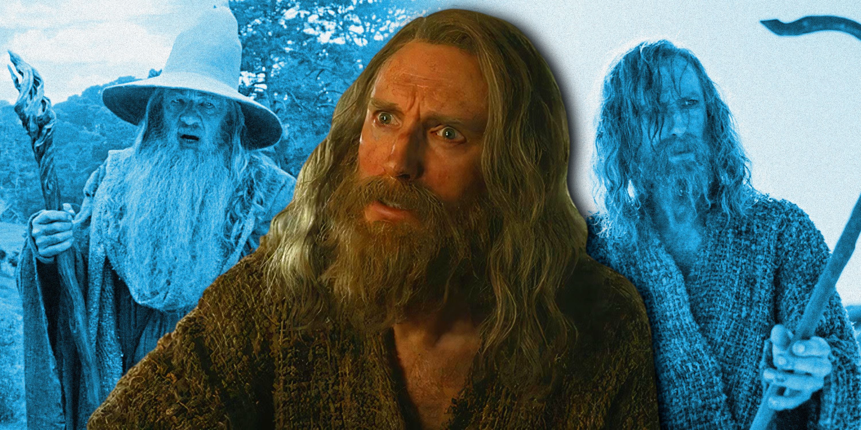 The Stranger from The Lord of the Rings: The Rings of Power and Gandalf from The Hobbit