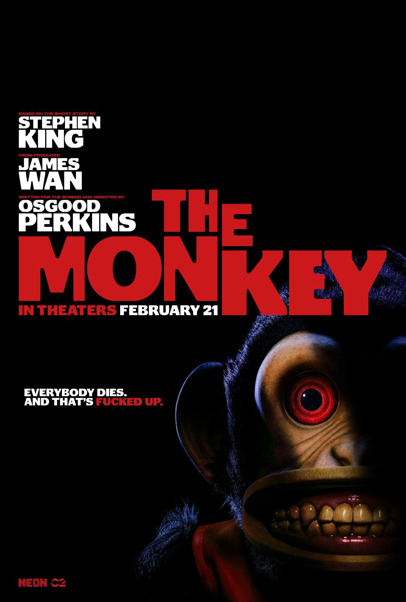 The first poster for Neon's The Monkey.