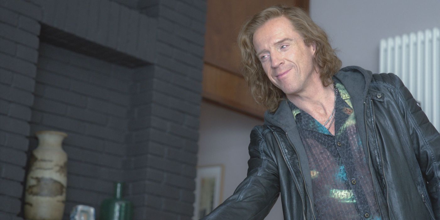 Will Radley, played by Damian Lewis, wears a denim jacket and smiles in the film The Radleys