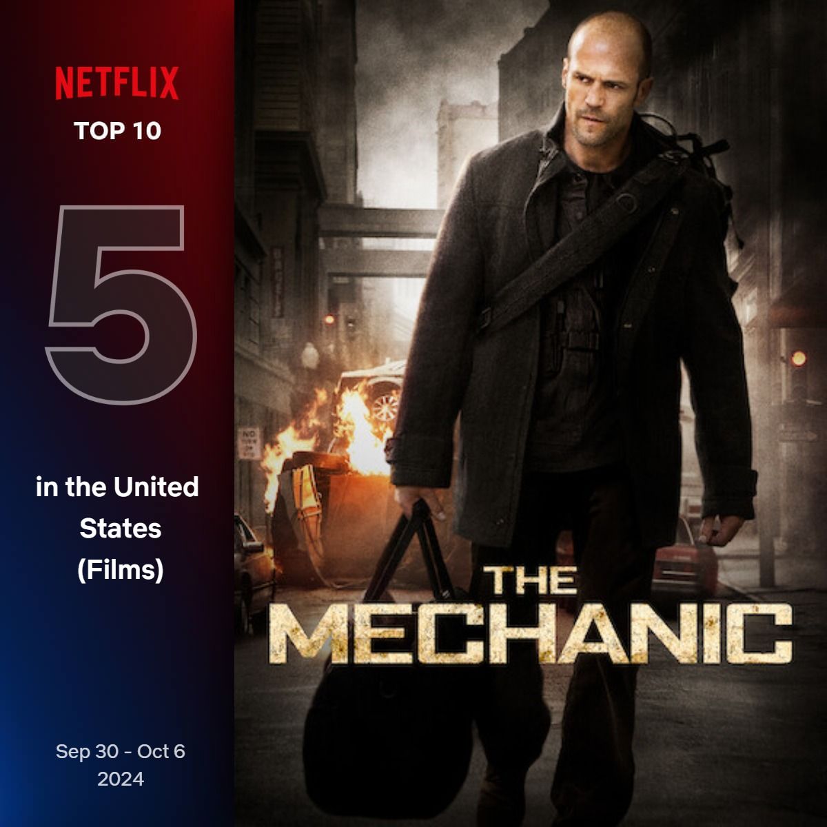 El remake de acción de 13 años de Jason Statham se convierte en un éxito de Netflix