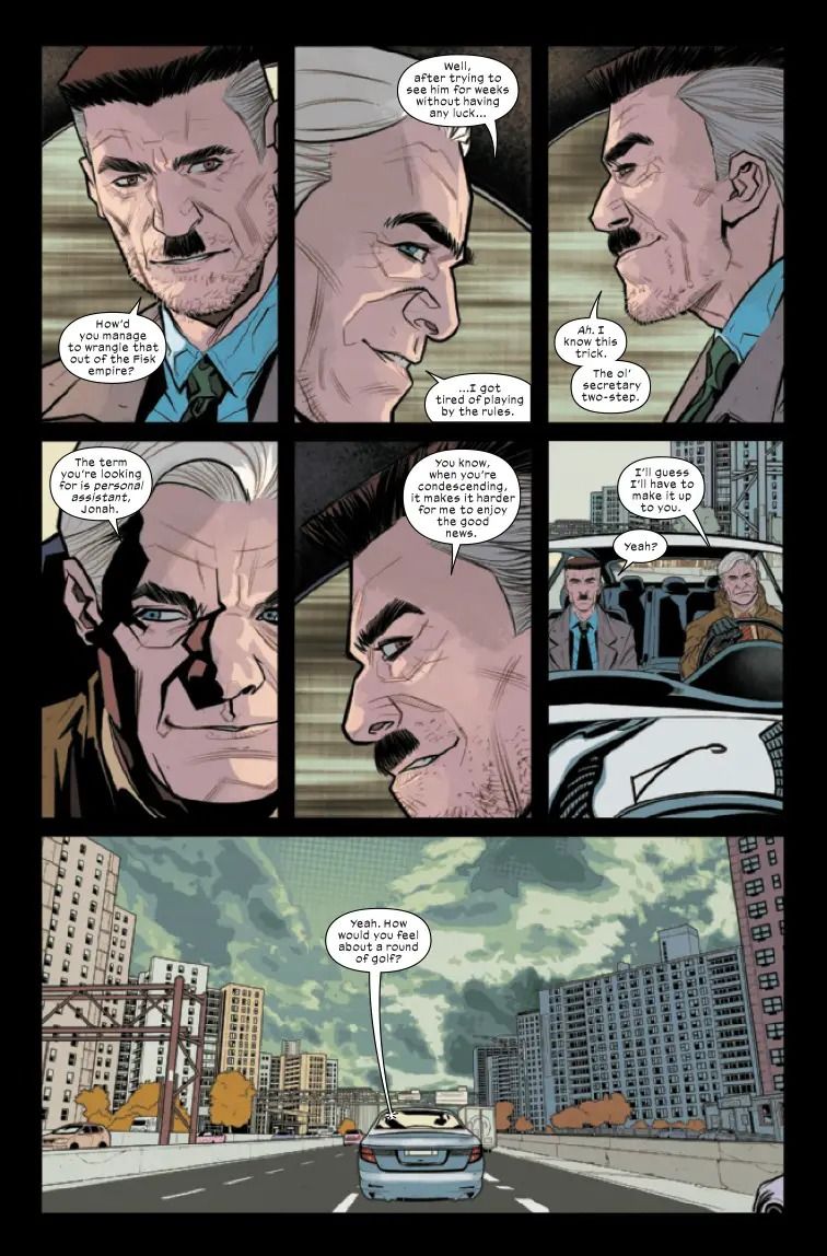 La emocionante persecución de Ben Parker y J. Jonah Jameson por Kingpin