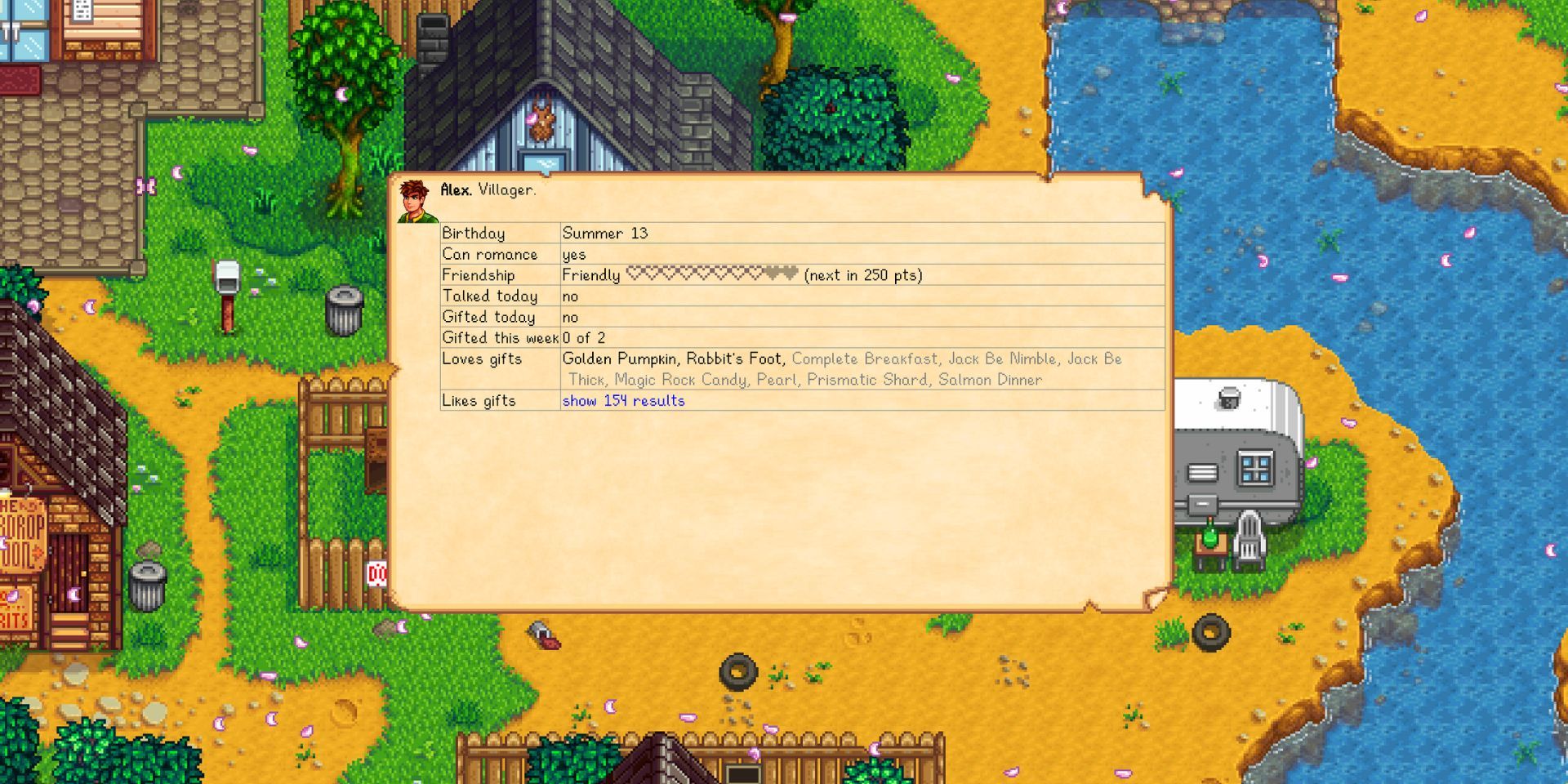 Stardew Valley: Путеводитель по событиям Alex Heart