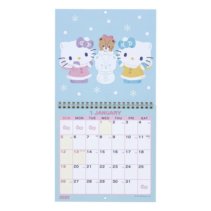 Sanrio EE. UU. lanza sus calendarios de Hello Kitty para un 2025 perfectamente organizado