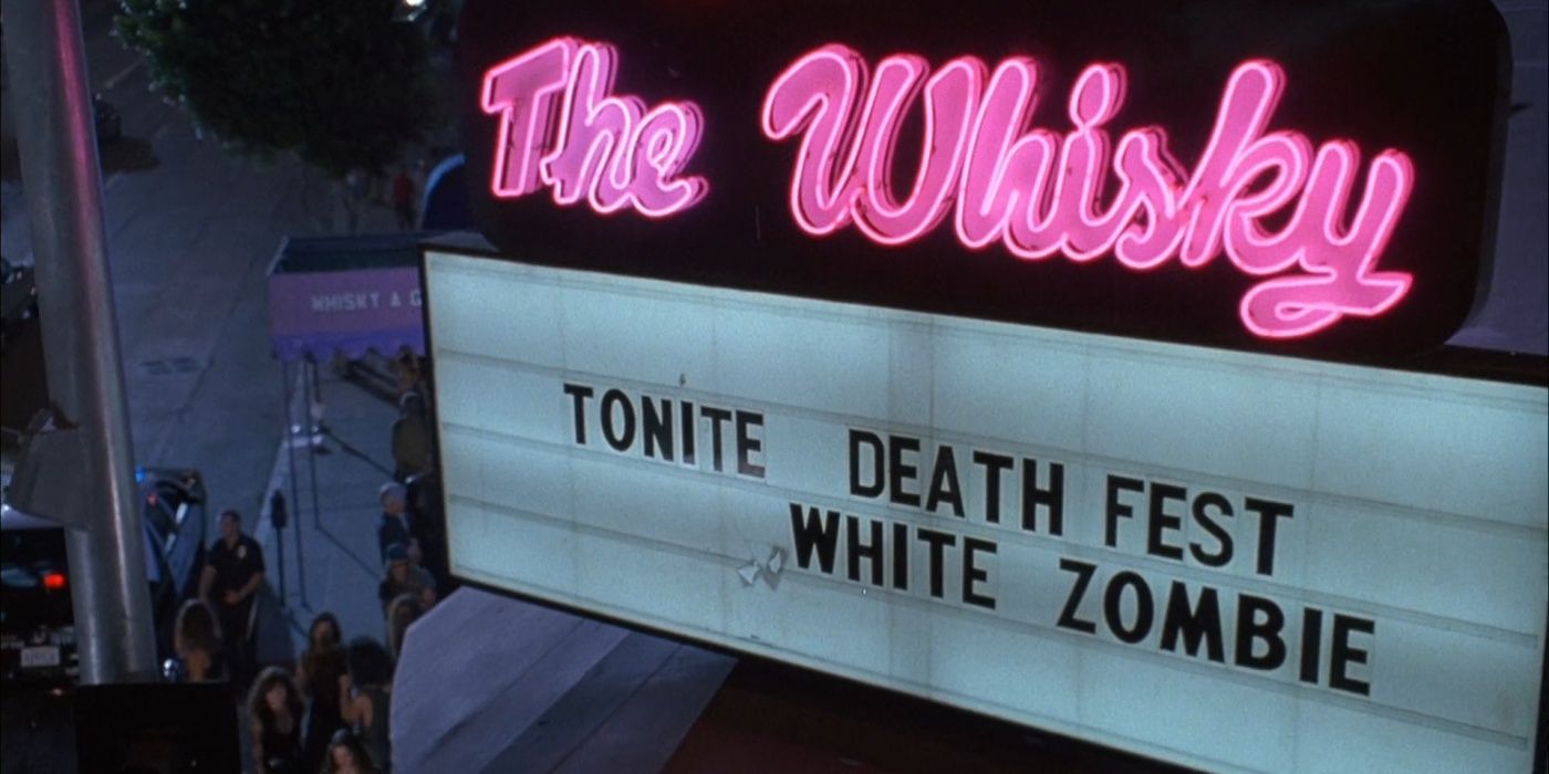 White Zombie displayed on Airheads marquee