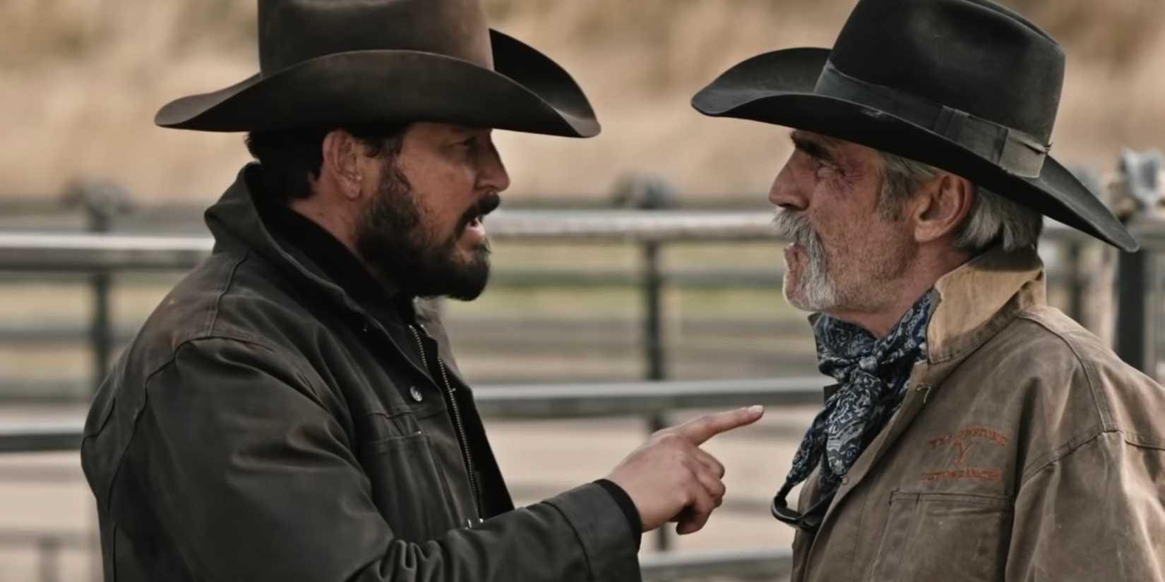 Rip Wheeler yelling at Lloyd on Yellowstone