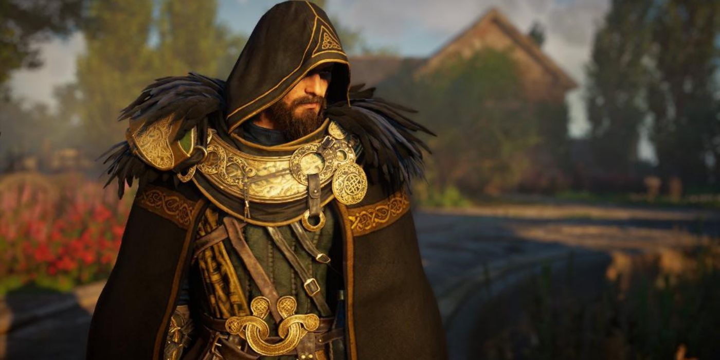 Eivor usa a armadura de Odin, o Pai de Todos, em Assassin's Creed Valhalla.