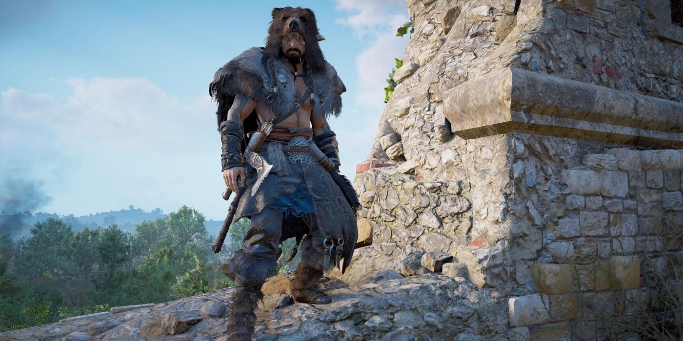 Eivor usa o conjunto Berserker em Assassin's Creed Valhalla.