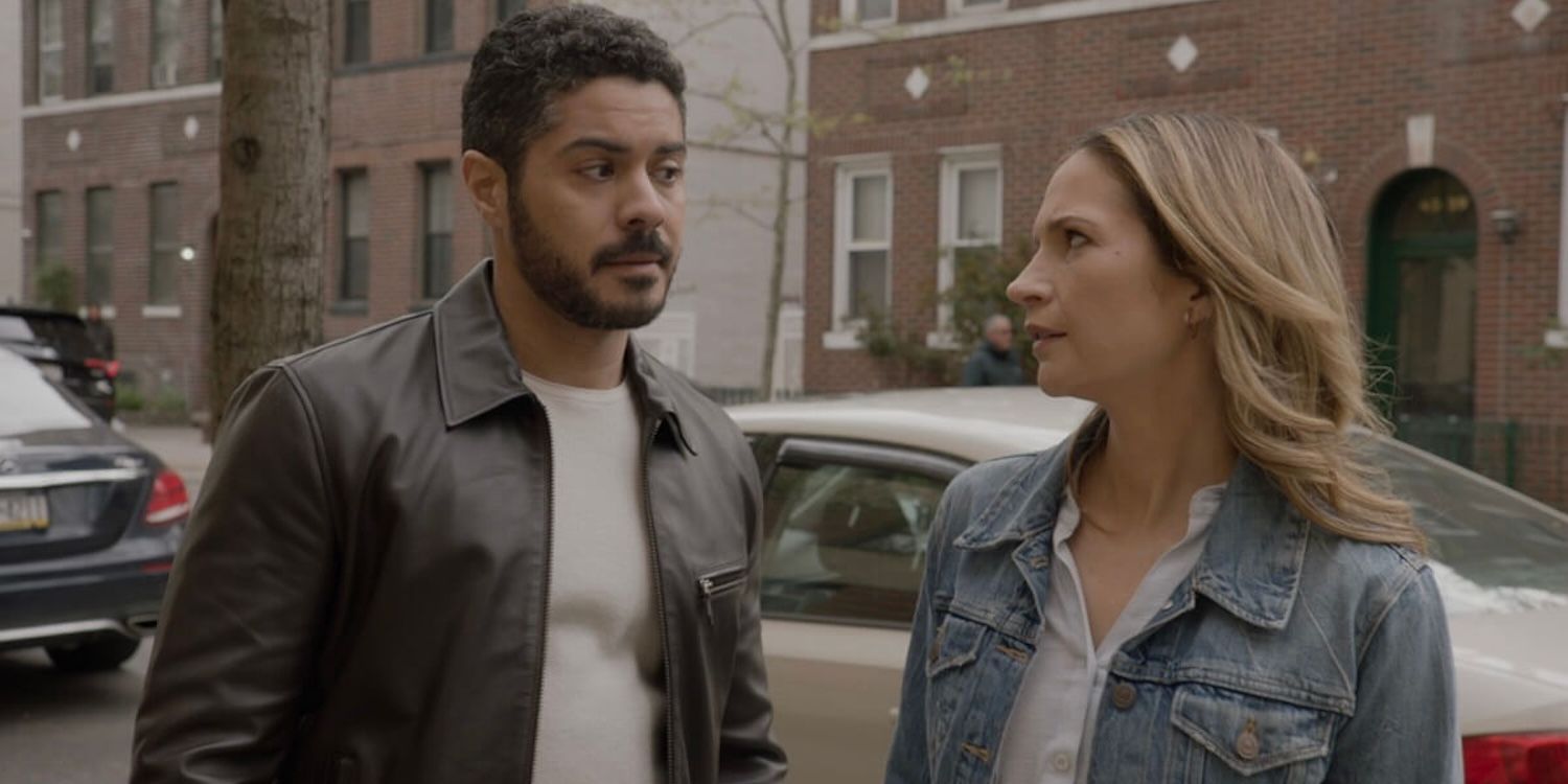 Officer Luis (Ian Quinlan) and Officer Eddie (Vanessa Ray) investigate while in civilian attire