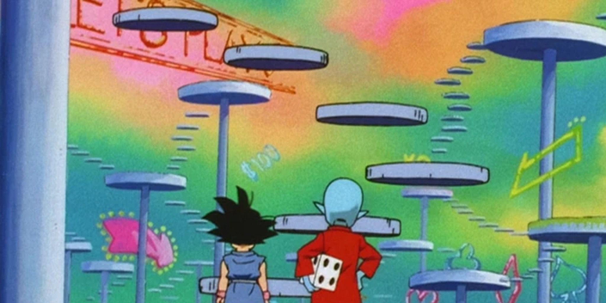 Goku and Sugoro in Sugoroku Space in Dragon Ball GT