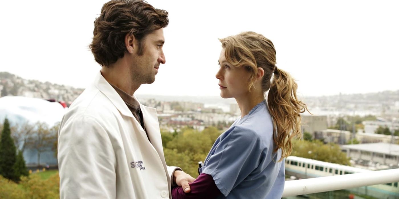 derek and meredith in grey's anatomy's thanks for the memories