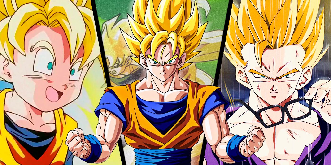 Goku, Gohan, and Goten as Super Saiyans