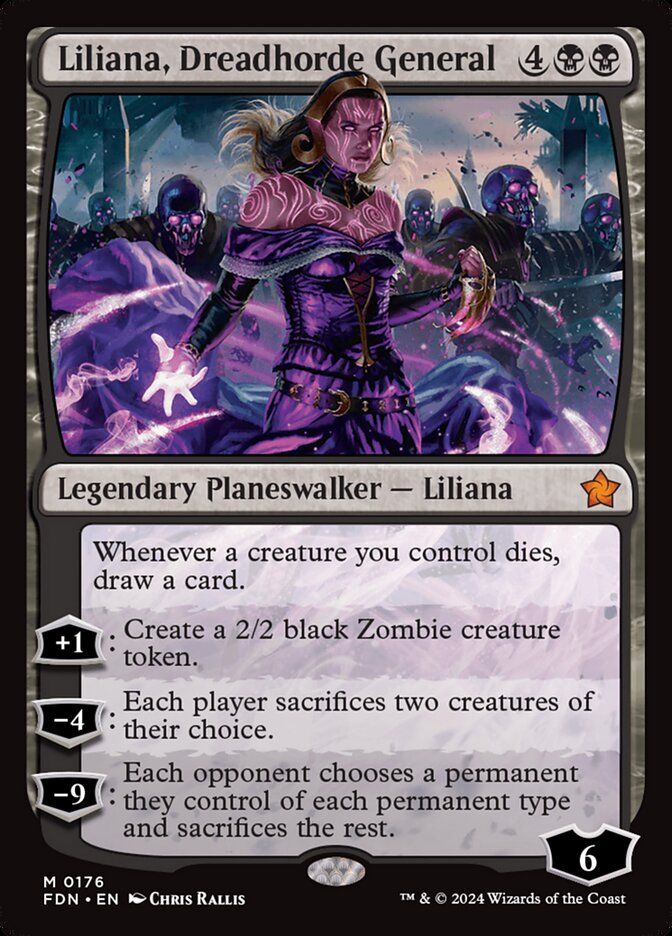 Liliana, Dreadhorde General, reimpressa para MTG Foundations.