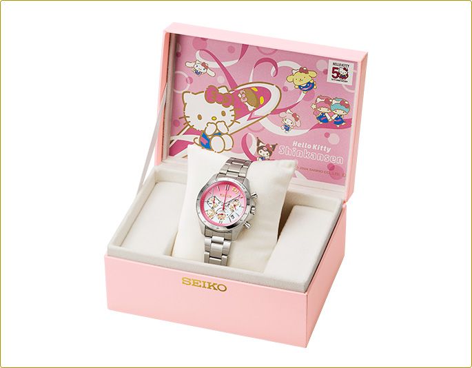 Seiko представляет новые часы Hello Kitty Bullet Train к 50-летнему юбилею